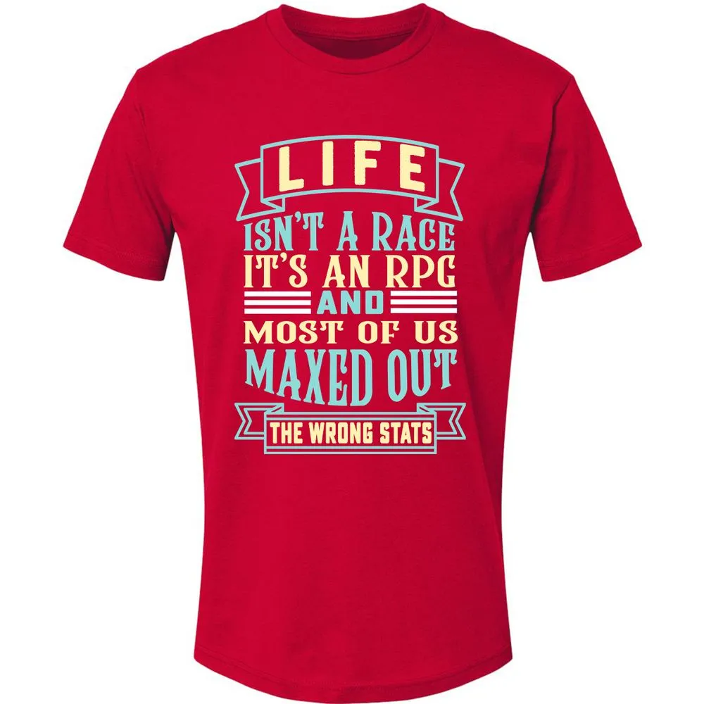 Life Is A RPG Premium Unisex T-Shirt - Red - 6