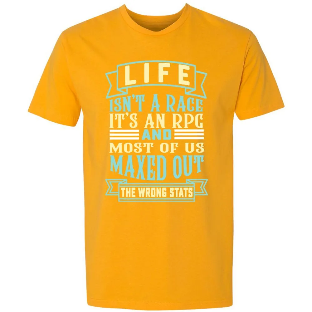 Life Is A RPG Premium Unisex T-Shirt - Gold - 12