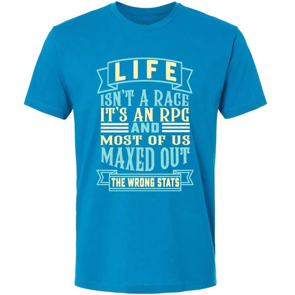 Life Is A RPG Premium Unisex T-Shirt - Turquoise - 16
