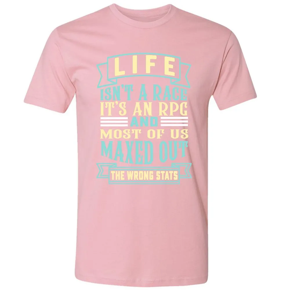Life Is A RPG Premium Unisex T-Shirt - Light Pink - 3