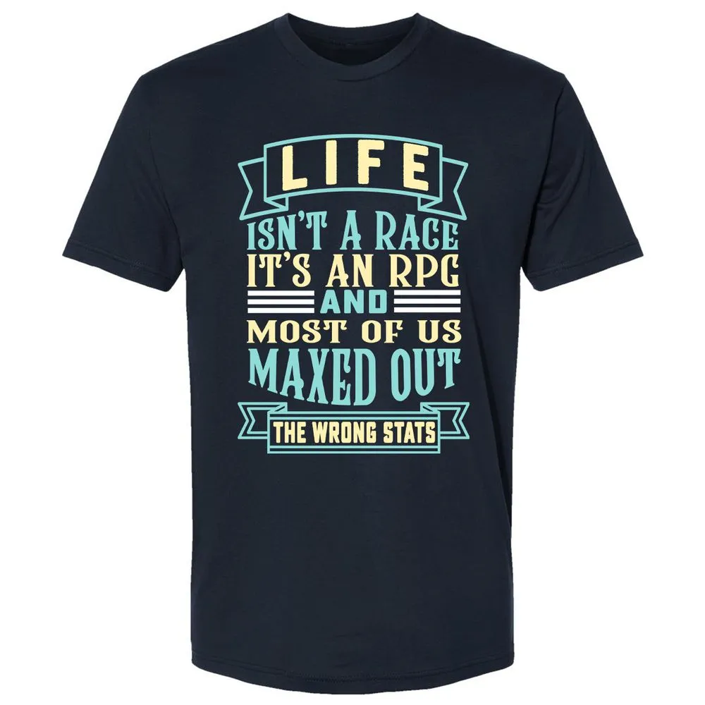 Life Is A RPG Premium Unisex T-Shirt - Midnight Navy - 2