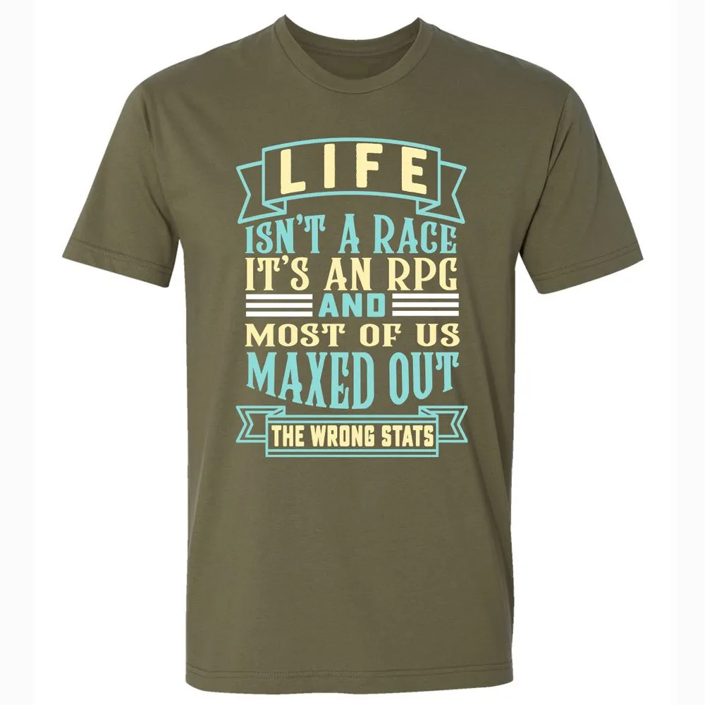 Life Is A RPG Premium Unisex T-Shirt - Military Green - 5