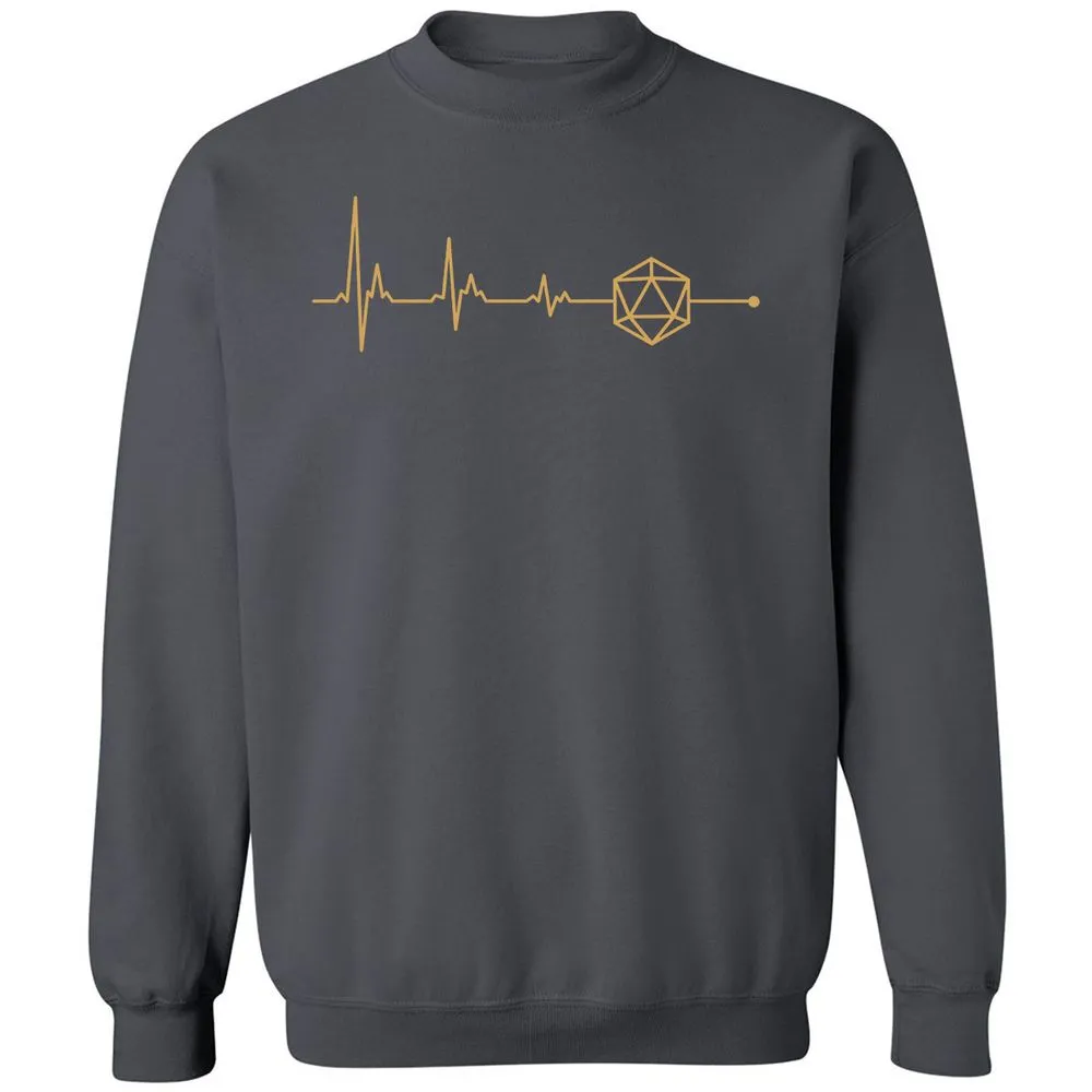 D20 Dice Is My Life Classic Unisex Sweatshirt - Charcoal - 7