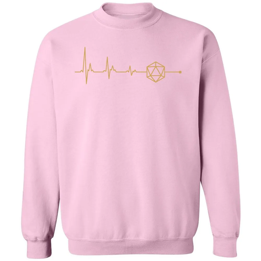 D20 Dice Is My Life Classic Unisex Sweatshirt - Light Pink - 3