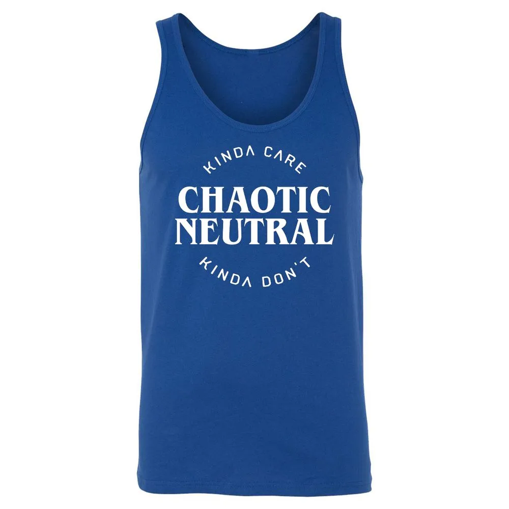 Chaotic Neutral Alignment Kinda Care Kinda Don't Unisex Jersey Tank - True Royal - 13