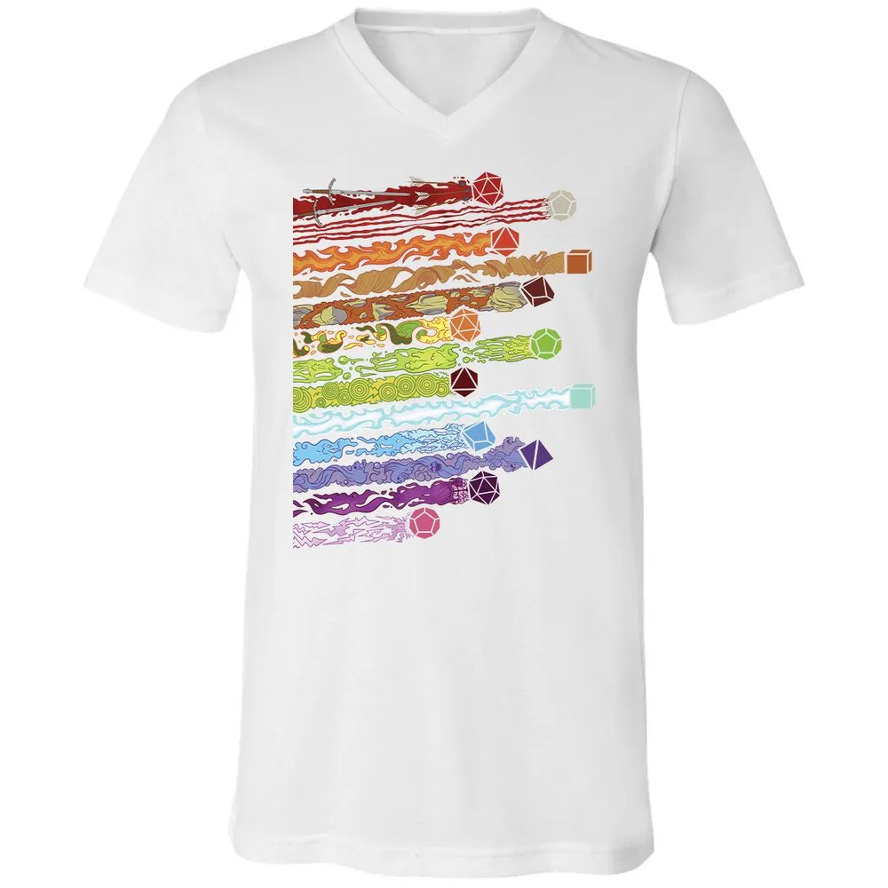 Damage Dices Unisex V-Neck T-Shirt - White - 5