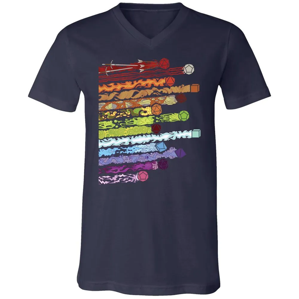 Damage Dices Unisex V-Neck T-Shirt - Navy - 2