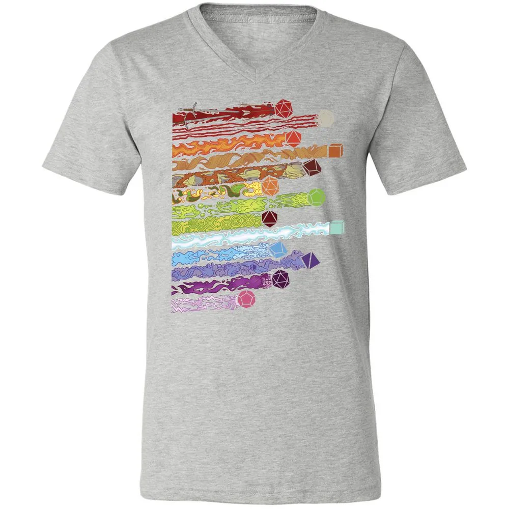Damage Dices Unisex V-Neck T-Shirt - Athletic Heather - 7