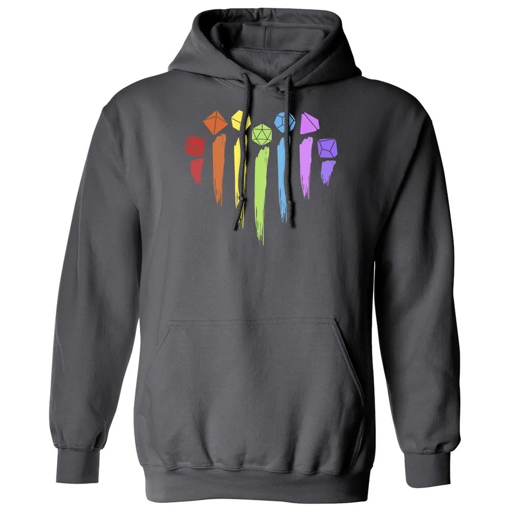 Dice Rainbow Heart Shape - Charcoal - 7