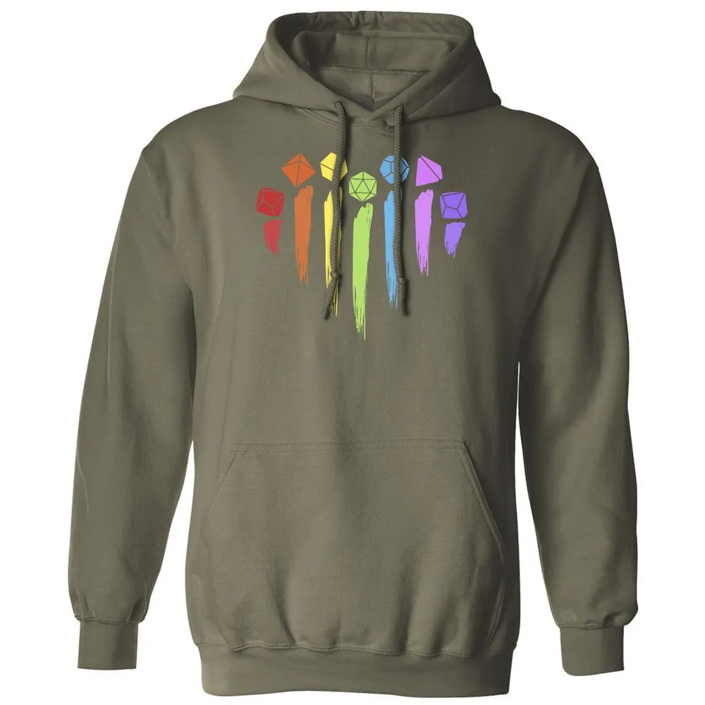 Dice Rainbow Heart Shape - Military Green - 4