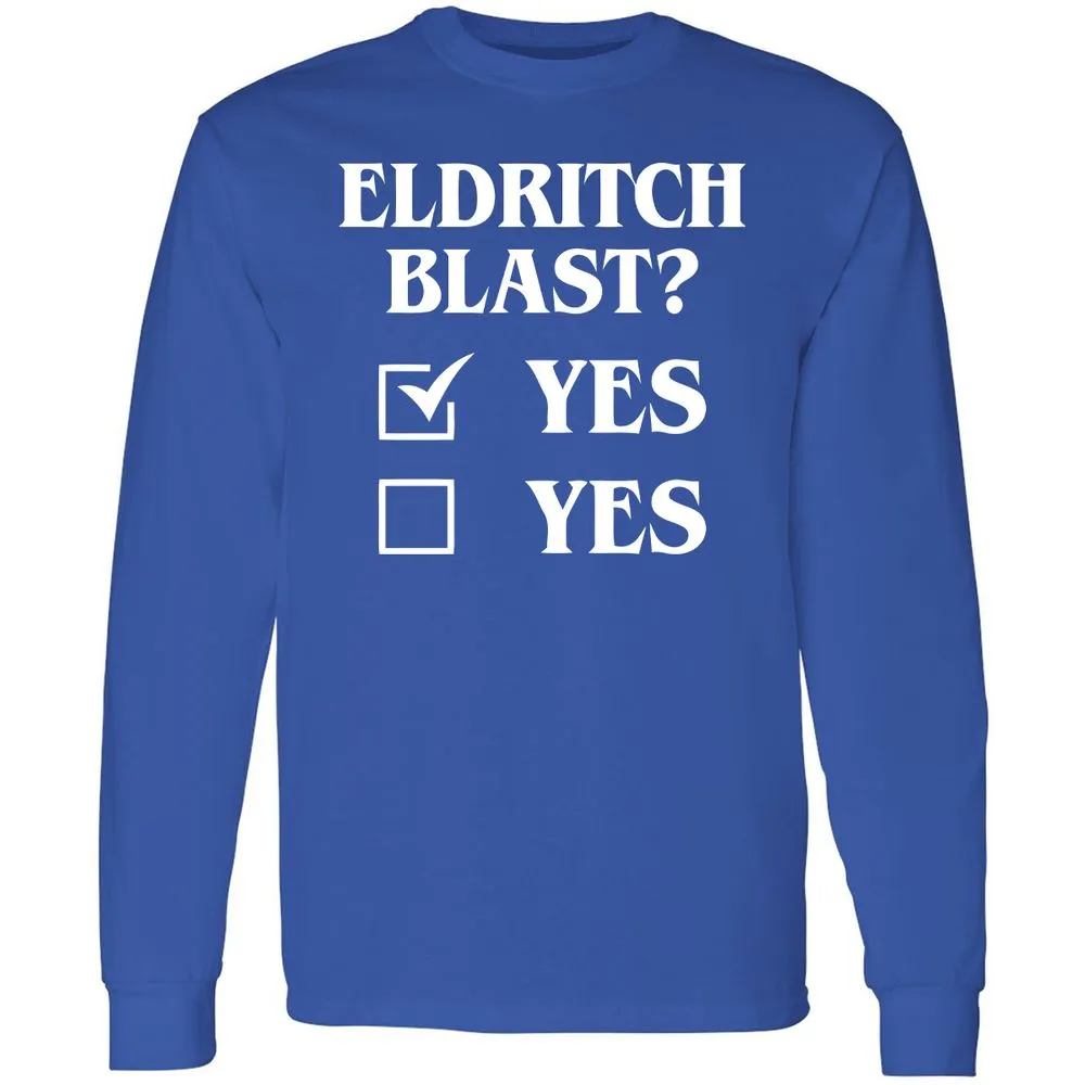 Eldritch Blast Yes Long Sleeve T-Shirt - Royal - 8