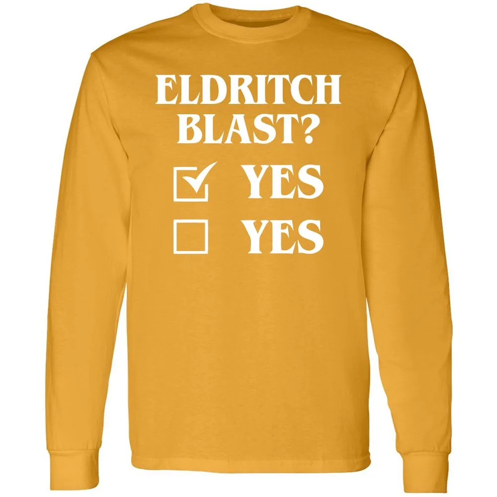 Eldritch Blast Yes Long Sleeve T-Shirt - Gold - 9