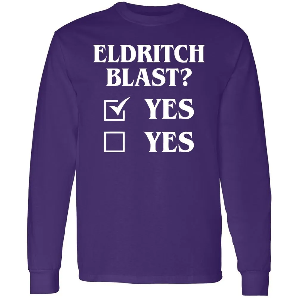 Eldritch Blast Yes Long Sleeve T-Shirt - Purple - 13