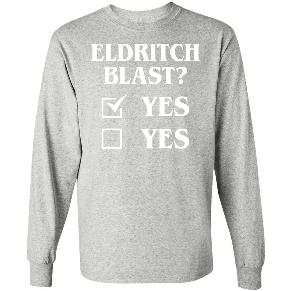 Eldritch Blast Yes Long Sleeve T-Shirt - Ash - 7