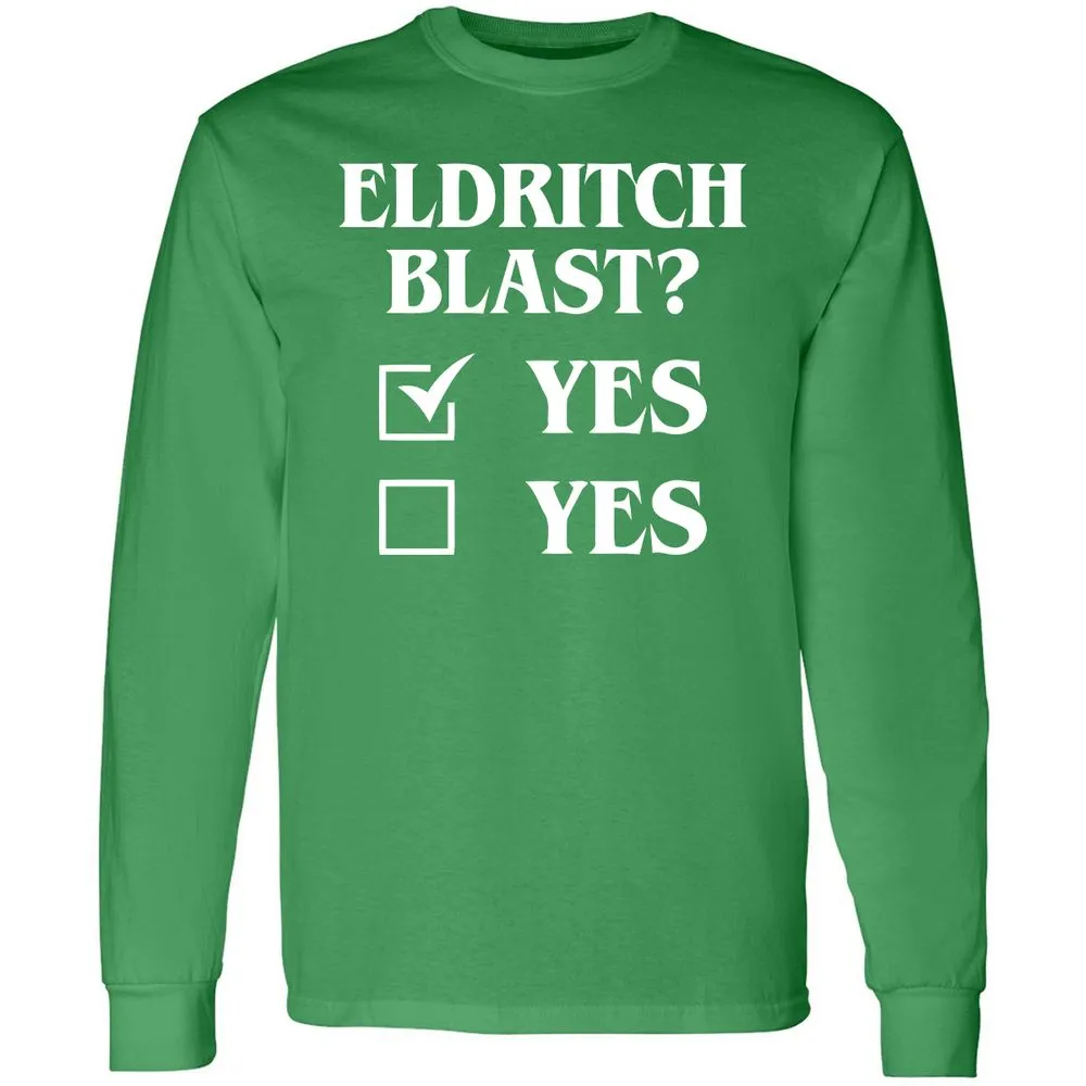 Eldritch Blast Yes Long Sleeve T-Shirt - Irish Green - 10