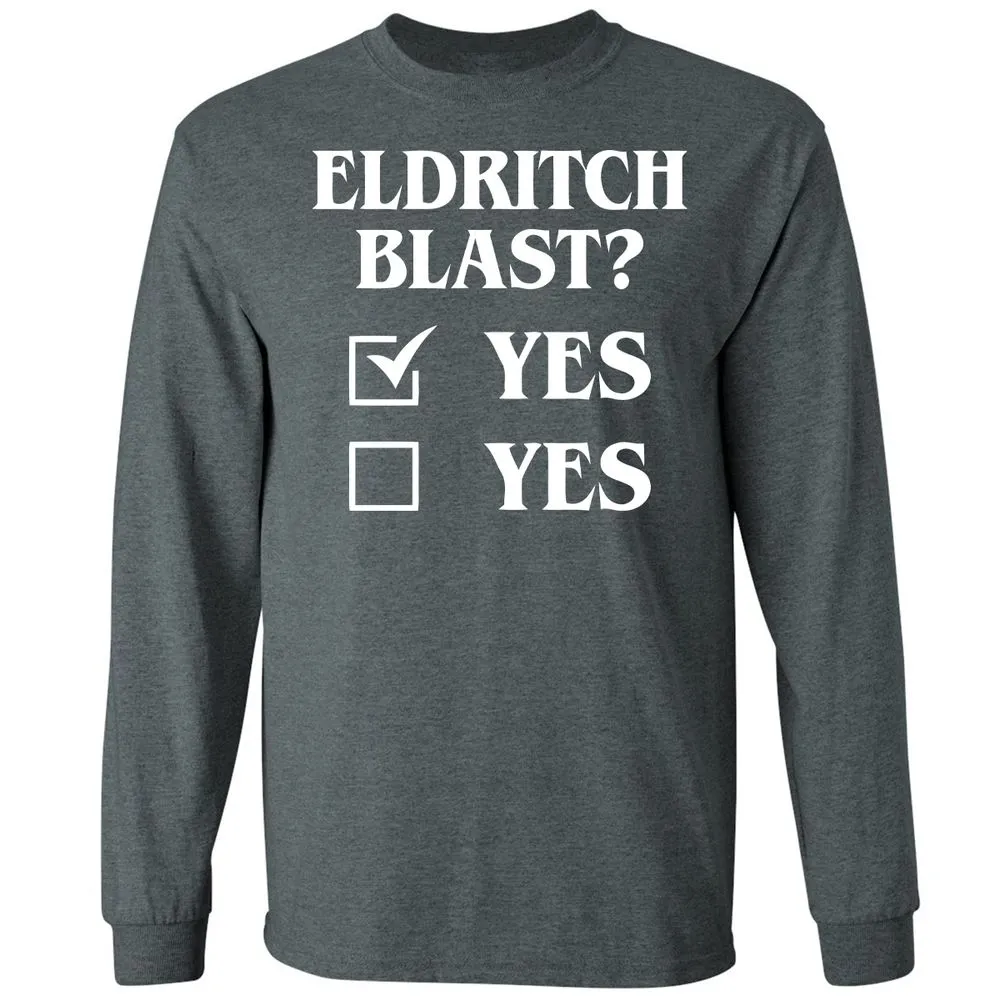 Eldritch Blast Yes Long Sleeve T-Shirt - Dark Heather - 15