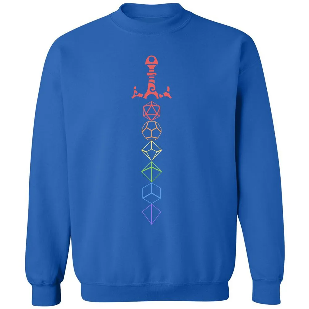 Rainbow Dice Sword LGBT Classic Unisex Sweatshirt - Royal - 9
