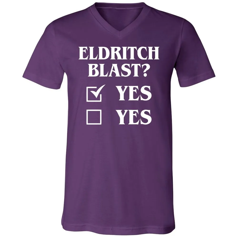 Eldritch Blast Yes Unisex V-Neck T-Shirt - Team Purple - 9
