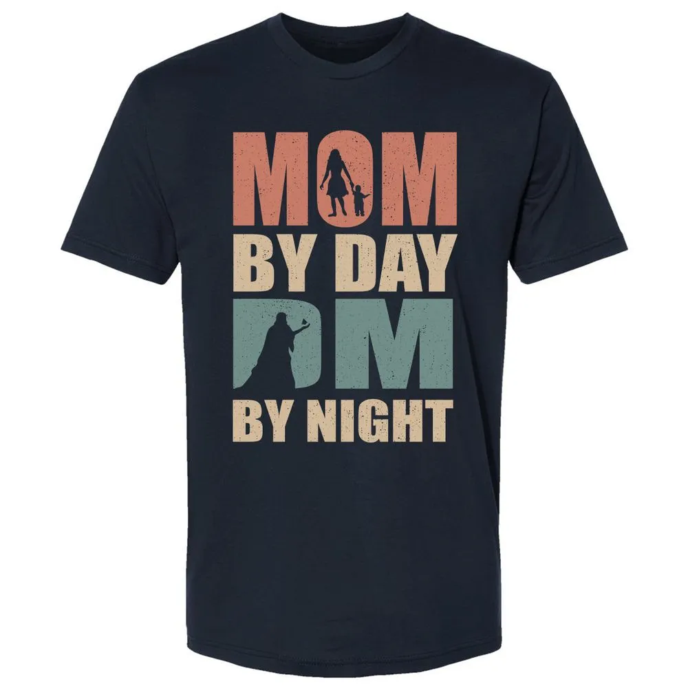 Mom By Day DM By Night Premium Unisex T-Shirt - Midnight Navy - 2