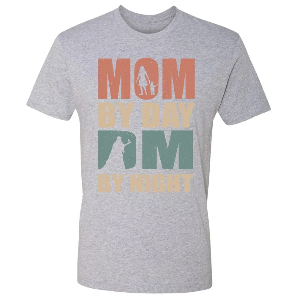 Mom By Day DM By Night Premium Unisex T-Shirt - Heather Grey - 9