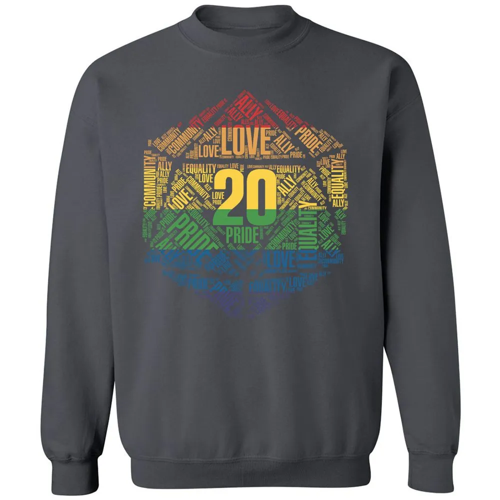 D20 Pride Classic Unisex Sweatshirt - Charcoal - 7