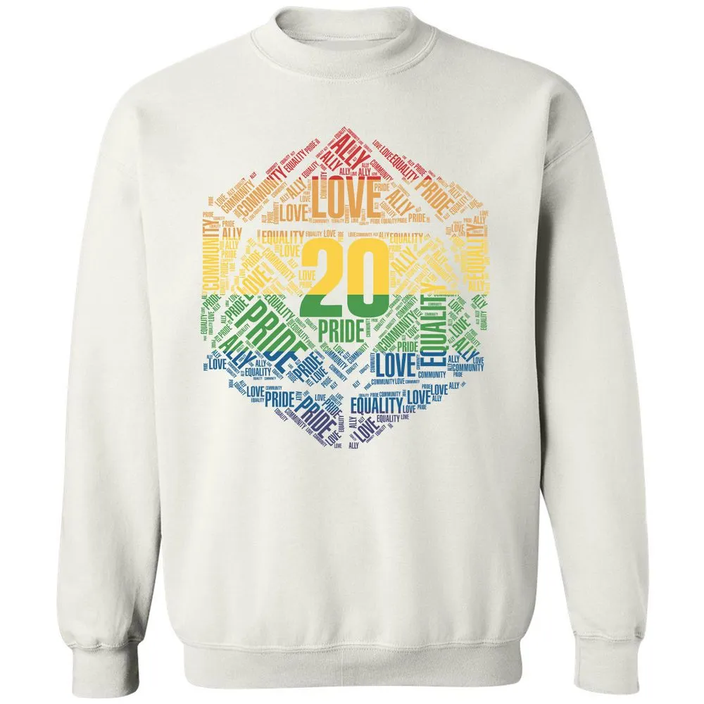 D20 Pride Classic Unisex Sweatshirt - White - 12