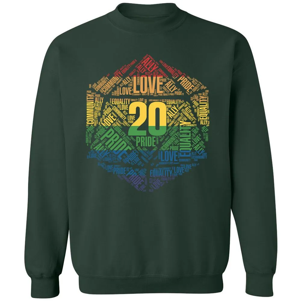 D20 Pride Classic Unisex Sweatshirt - Forest Green - 4