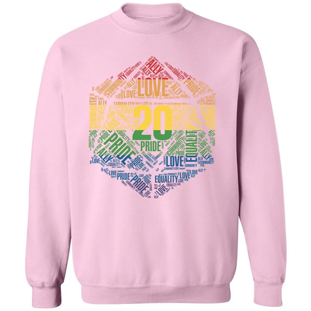 D20 Pride Classic Unisex Sweatshirt - Light Pink - 3
