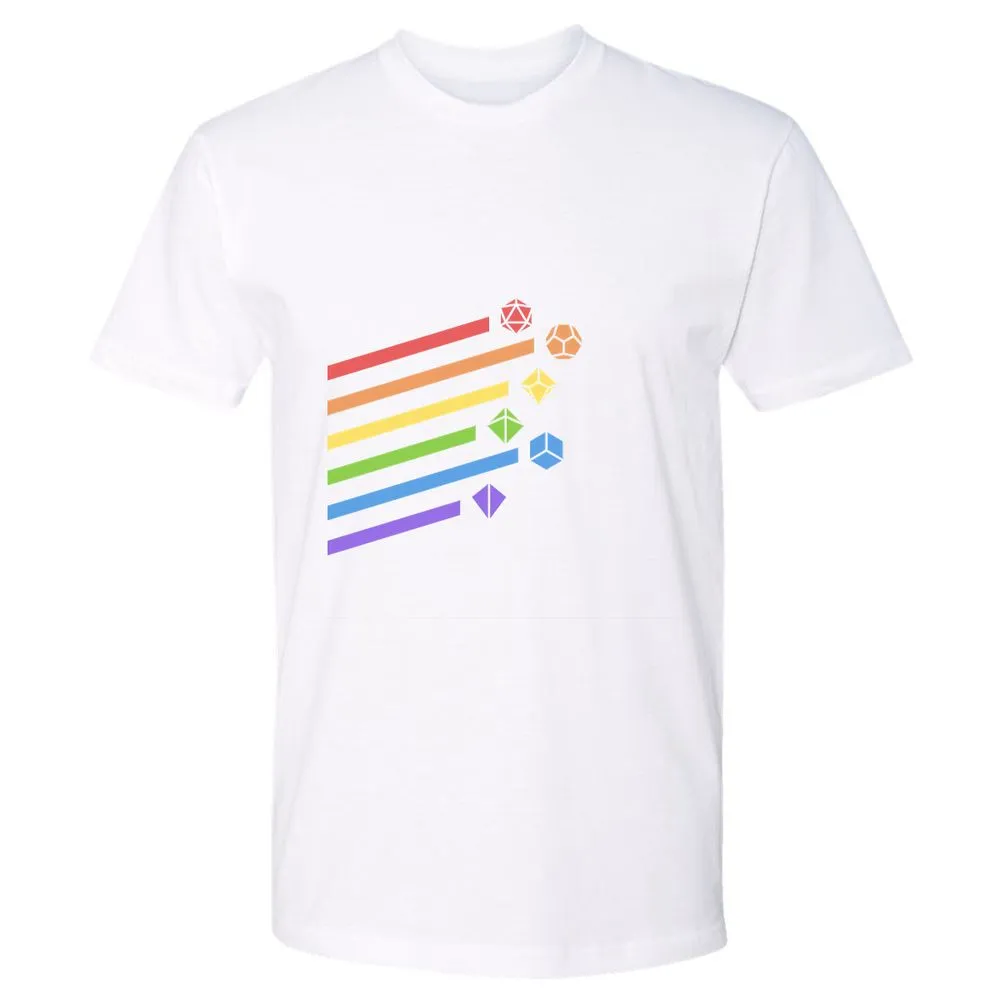 Rainbow Dice Set Premium Unisex T-Shirt - White - 4