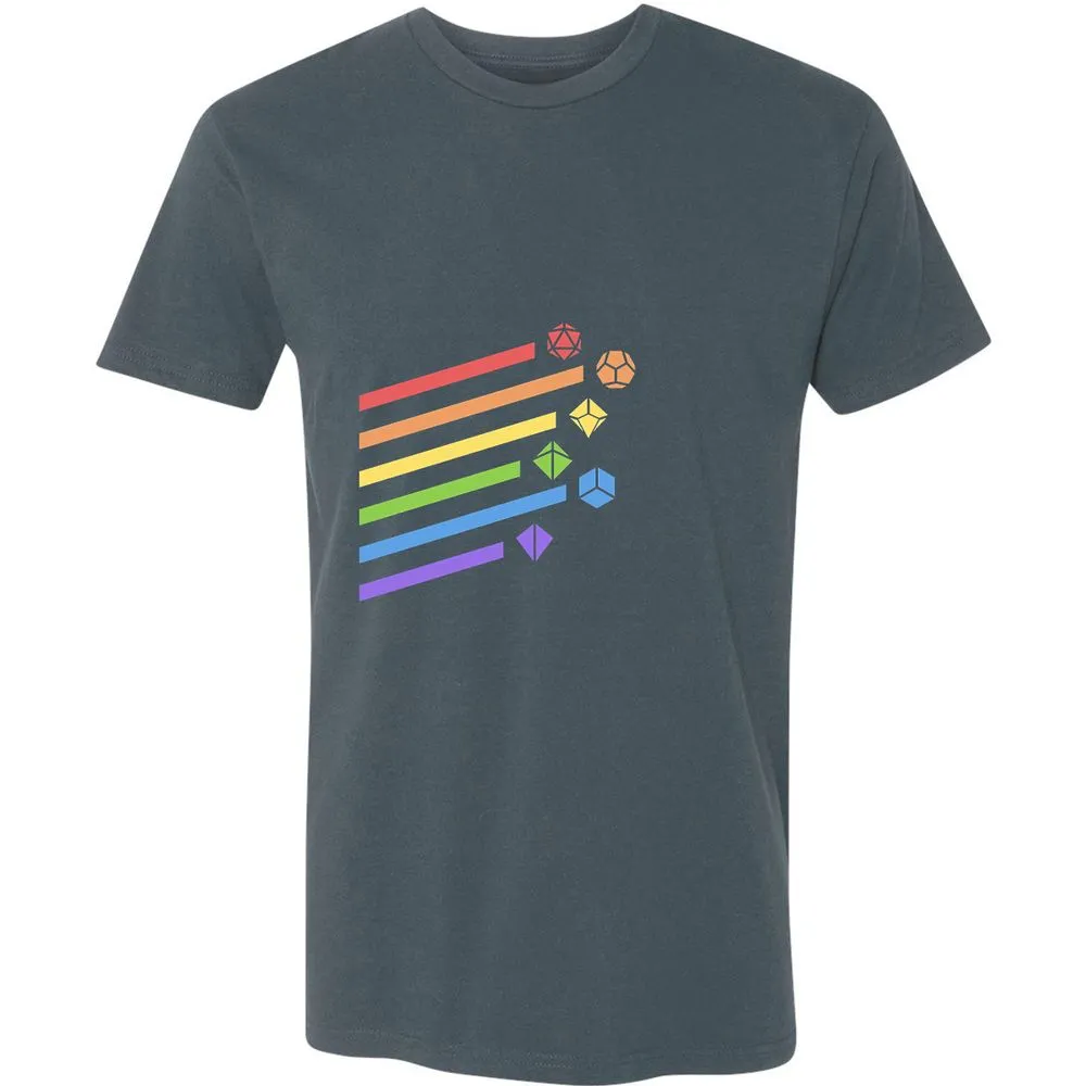 Rainbow Dice Set Premium Unisex T-Shirt - Indigo - 15