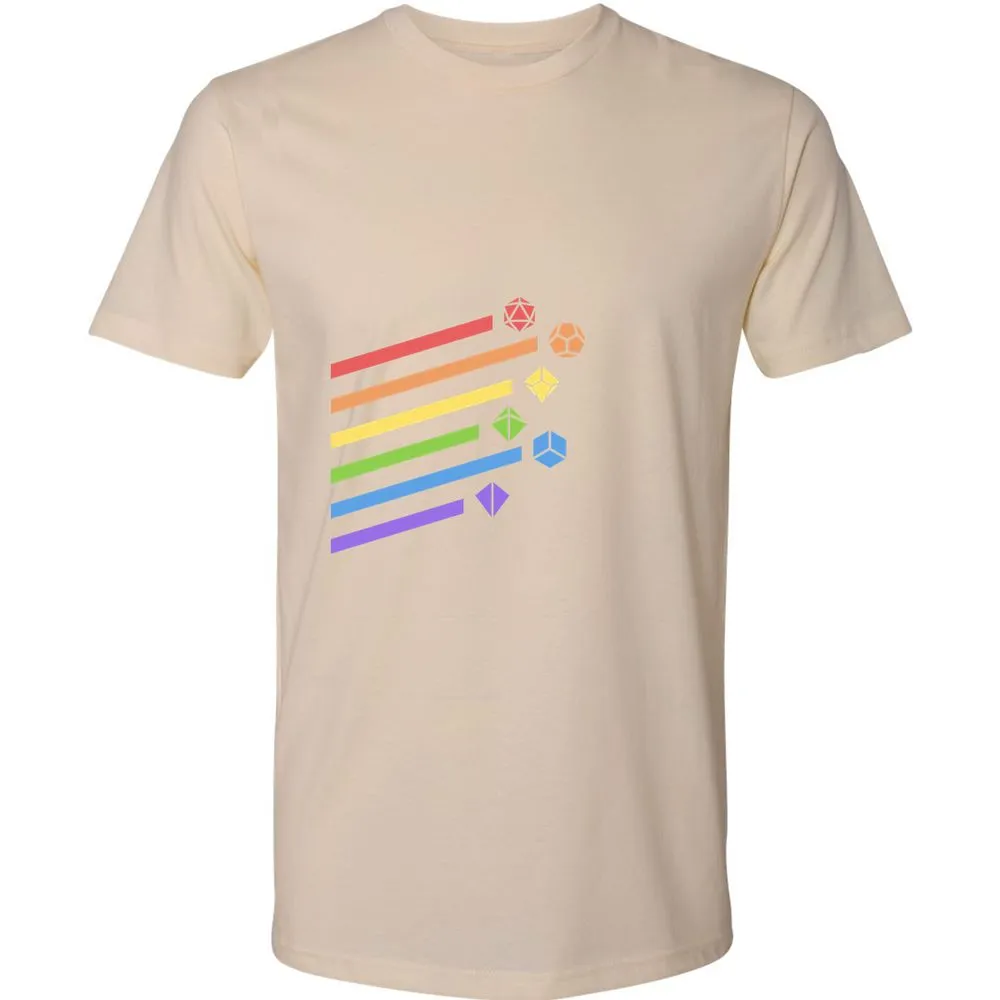 Rainbow Dice Set Premium Unisex T-Shirt - Cream - 14