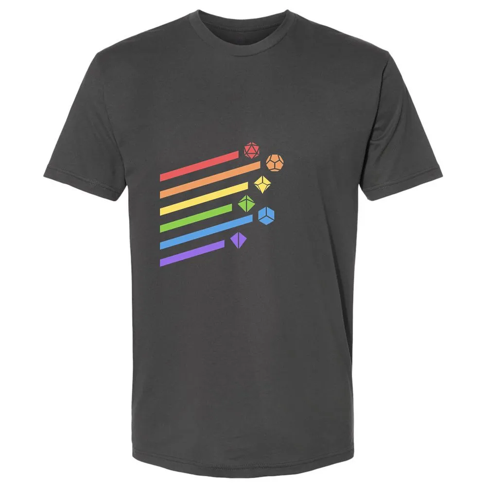 Rainbow Dice Set Premium Unisex T-Shirt - Heavy Metal - 8