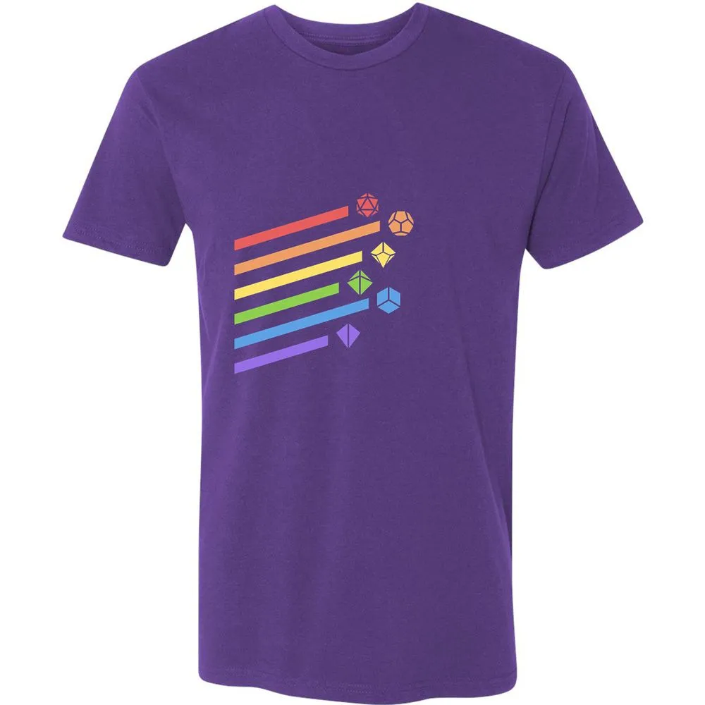 Rainbow Dice Set Premium Unisex T-Shirt - Purple Rush - 7