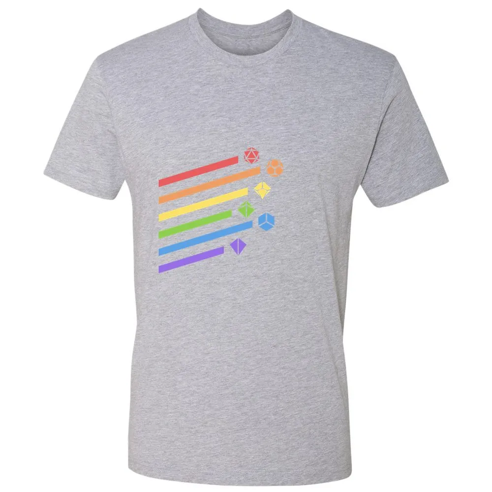 Rainbow Dice Set Premium Unisex T-Shirt - Heather Grey - 9