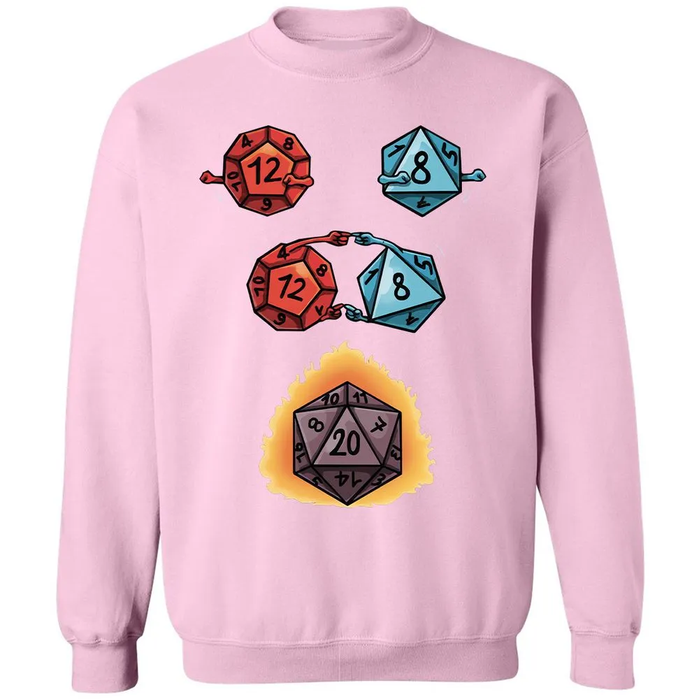 Dice Fusion RPG Classic Unisex Sweatshirt - Light Pink - 3