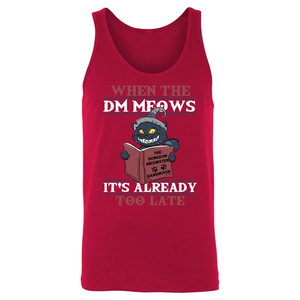 When The DM Meow Unisex Jersey Tank - Red - 11