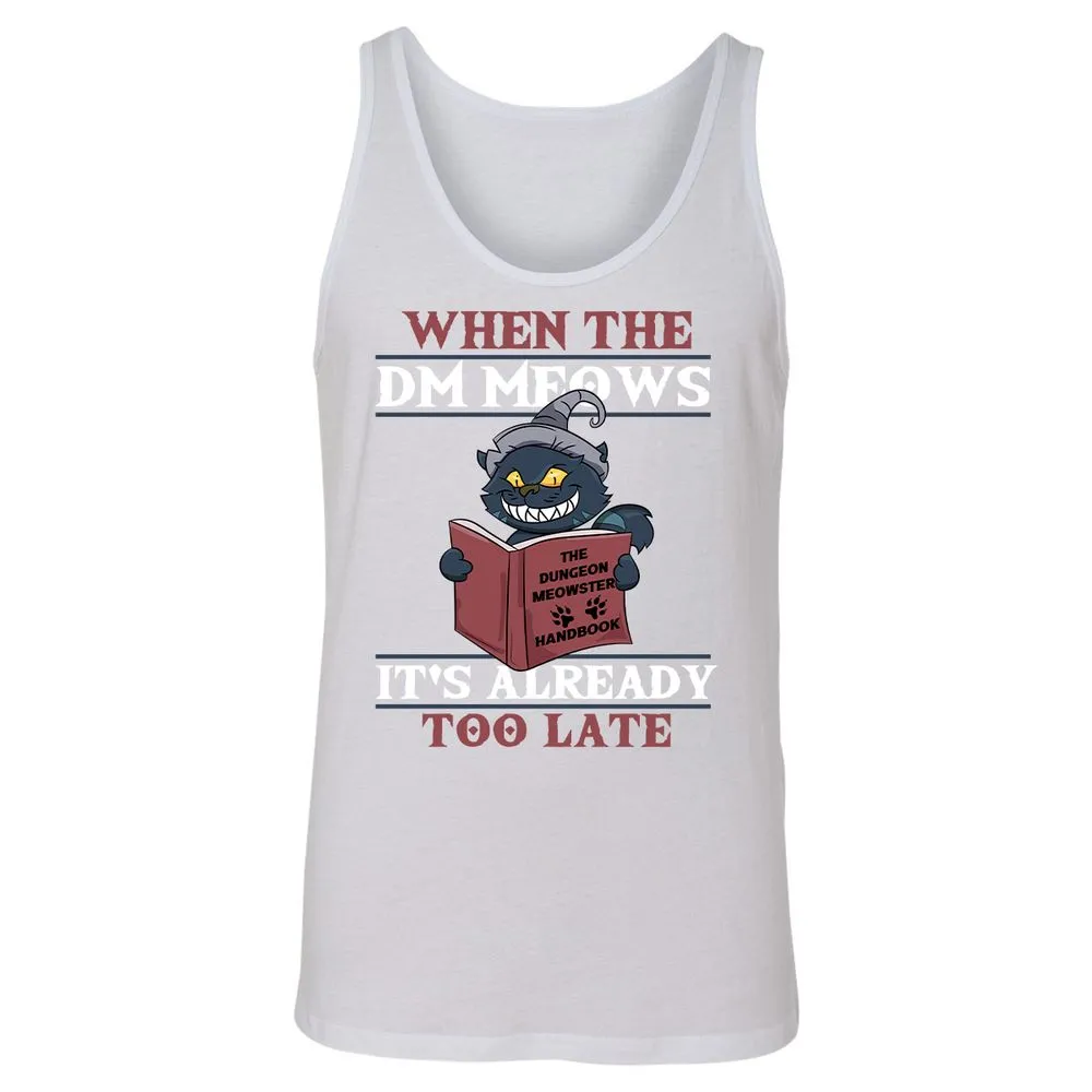 When The DM Meow Unisex Jersey Tank - White - 14