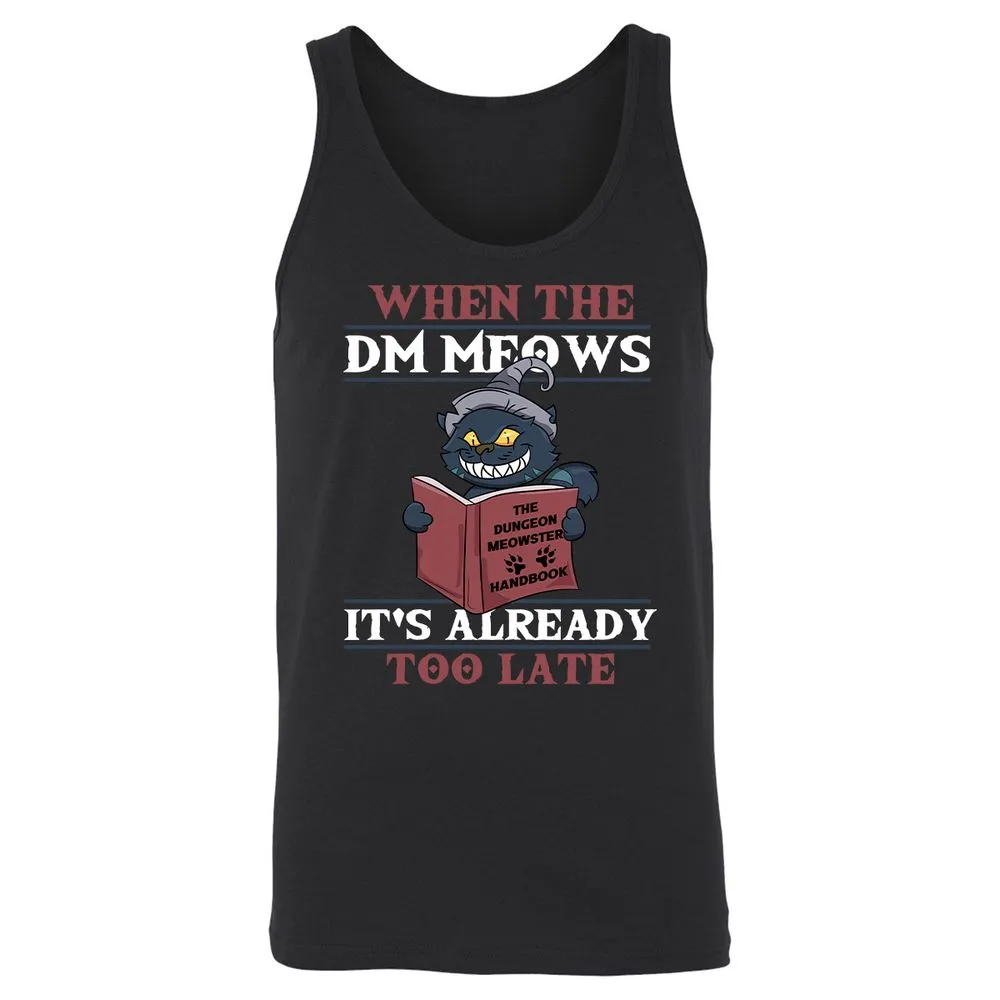 When The DM Meow Unisex Jersey Tank - Black - 1