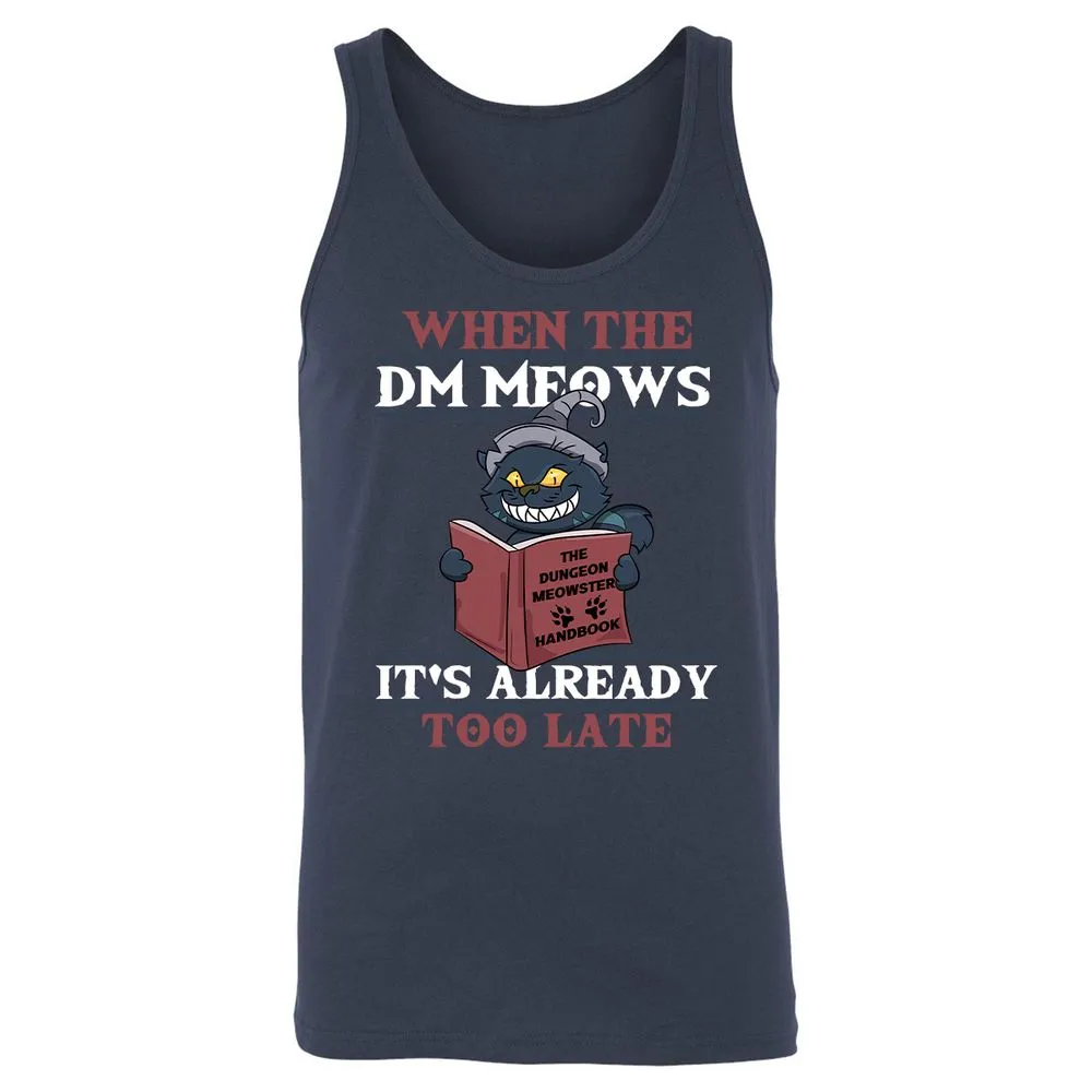 When The DM Meow Unisex Jersey Tank - Navy - 2