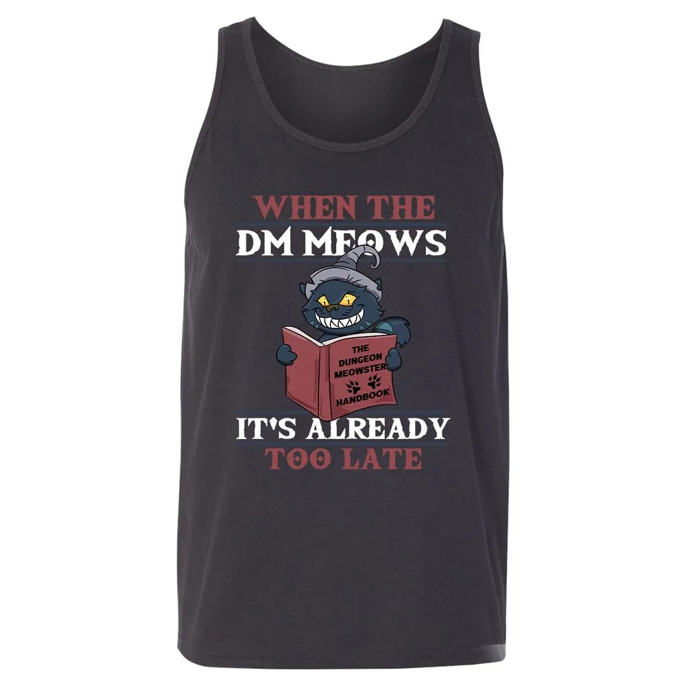 When The DM Meow Unisex Jersey Tank - Dark Grey - 7