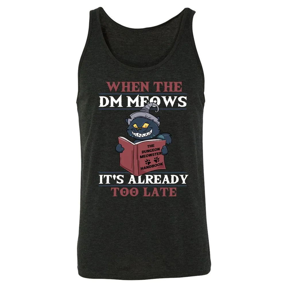When The DM Meow Unisex Jersey Tank - Charcoal Black Triblend - 5
