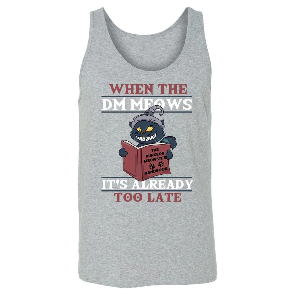 When The DM Meow Unisex Jersey Tank - Athletic Heather - 4