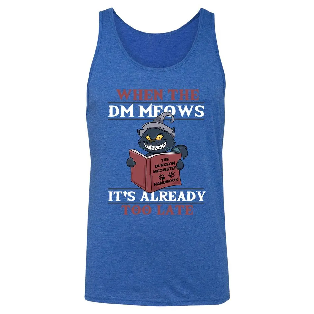 When The DM Meow Unisex Jersey Tank - True Royal Triblend - 12