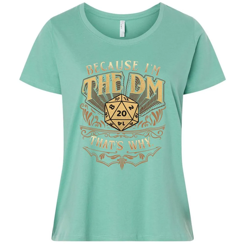 Because I'm The Dm That's Why Ladies Curvy Jersey - Saltwater - 7