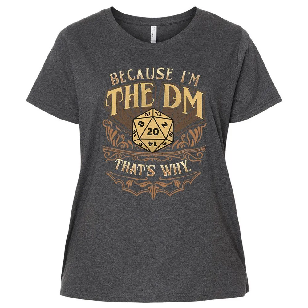 Because I'm The Dm That's Why Ladies Curvy Jersey - Vintage Smoke - 4