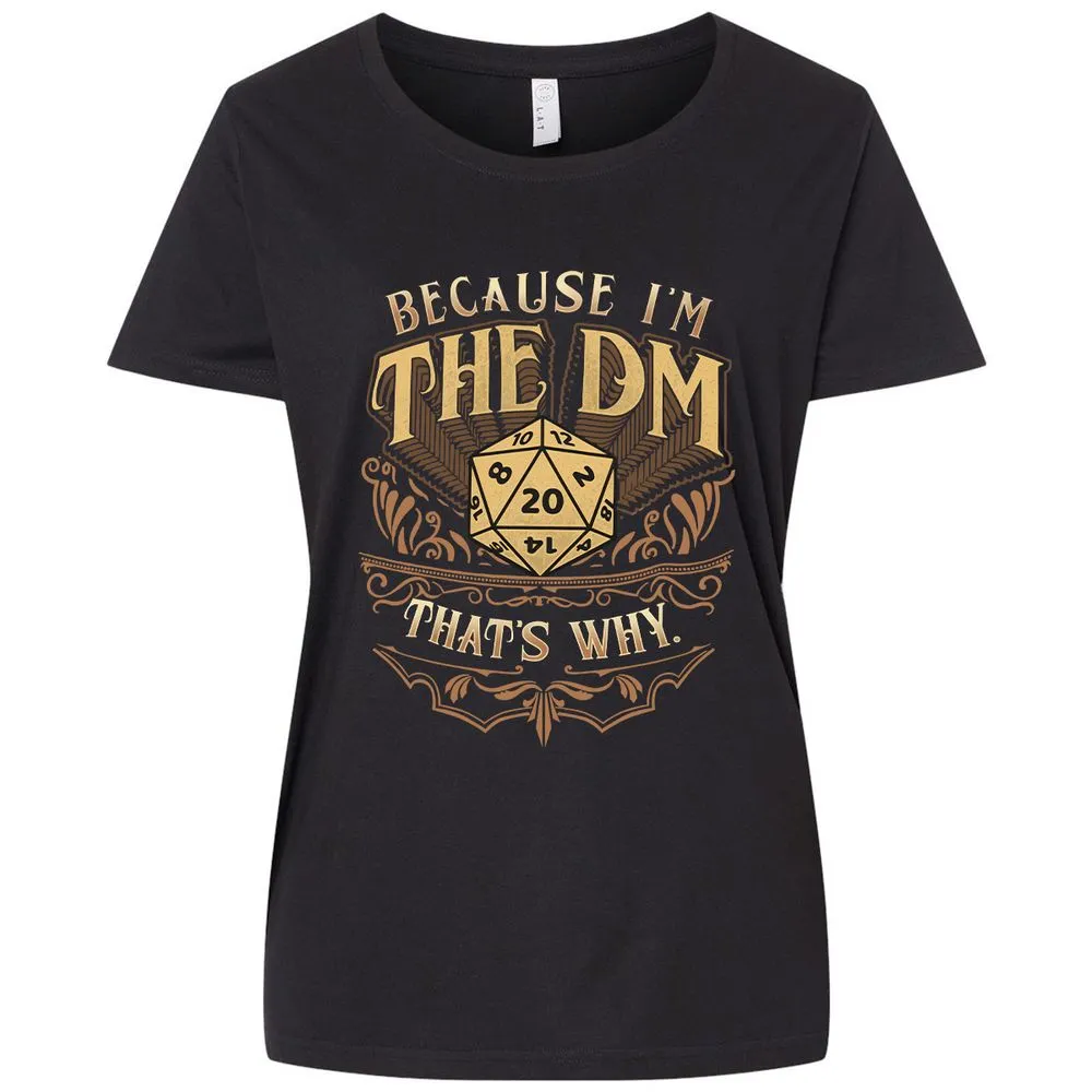 Because I'm The Dm That's Why Ladies Curvy Jersey - Blended Black - 1