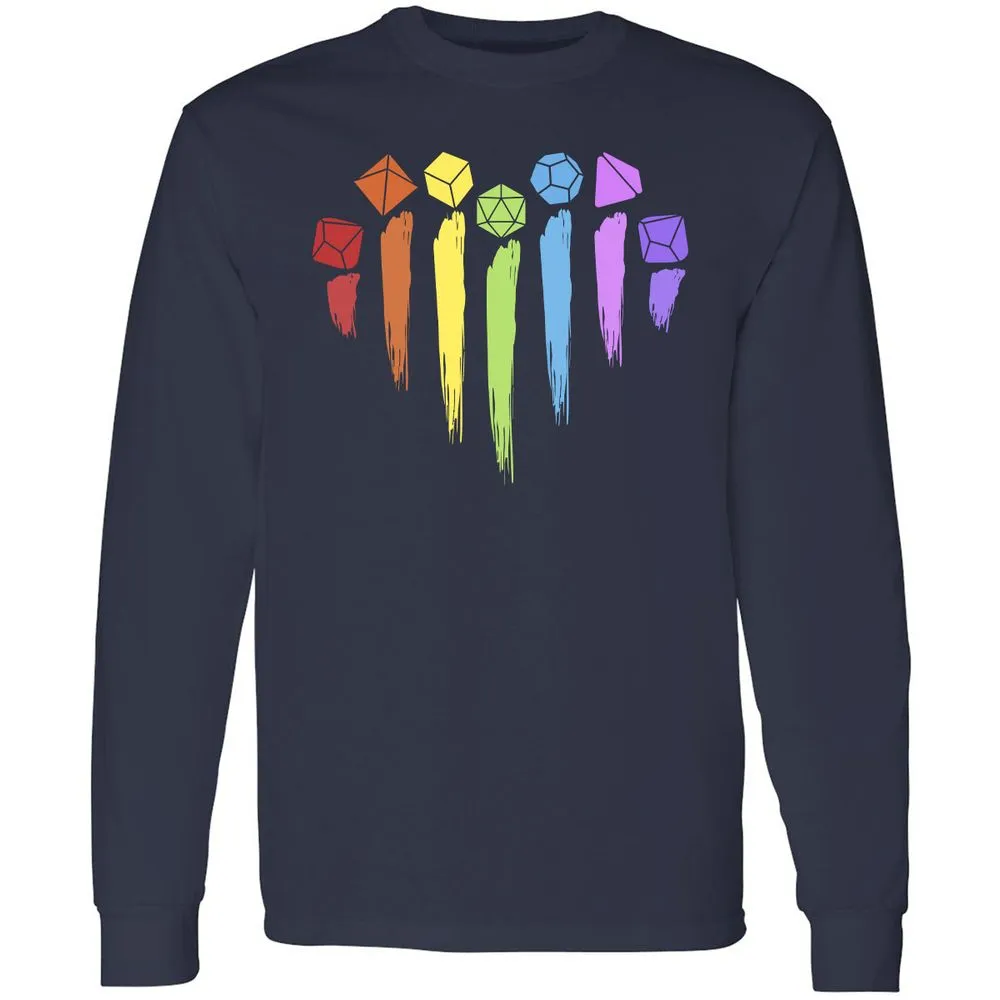 Dice Rainbow Heart Shape - Navy - 2