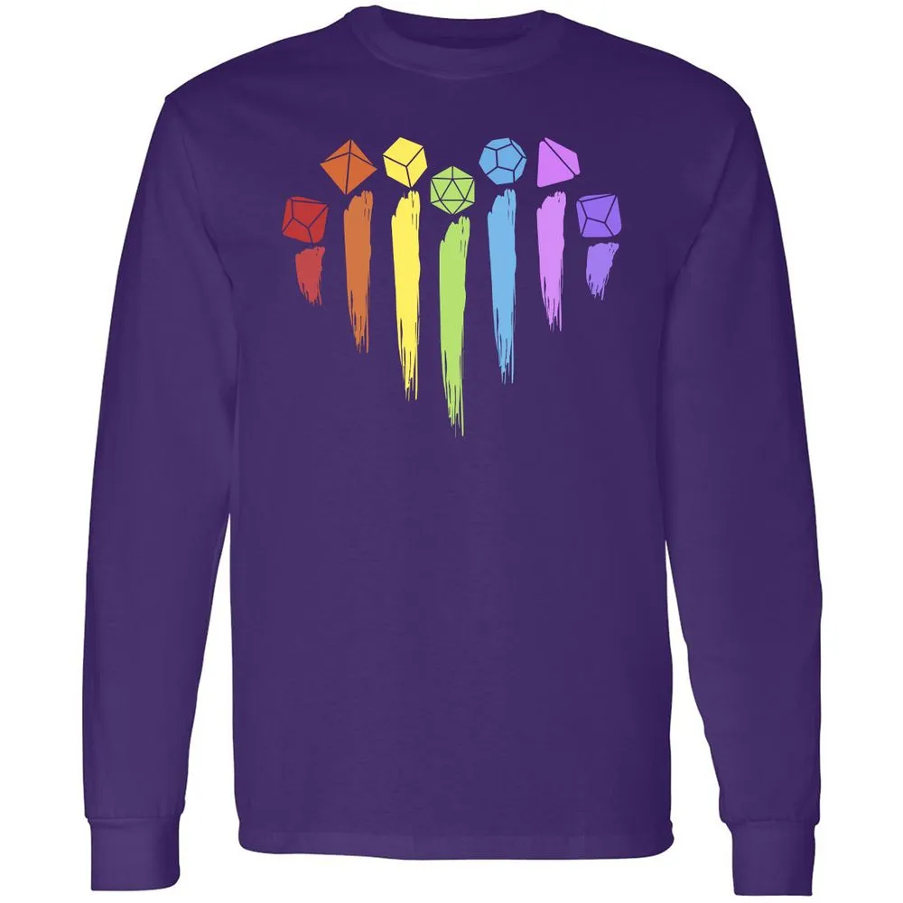 Dice Rainbow Heart Shape - Purple - 13