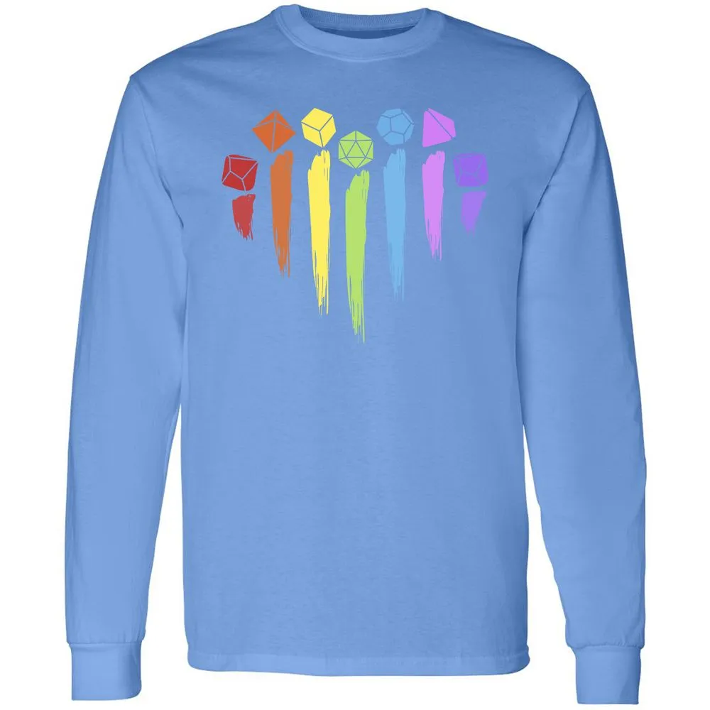 Dice Rainbow Heart Shape - Carolina Blue - 12