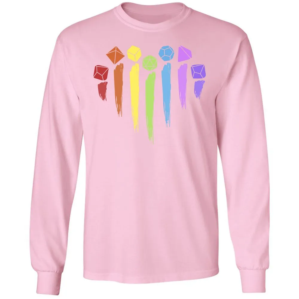 Dice Rainbow Heart Shape - Light Pink - 3